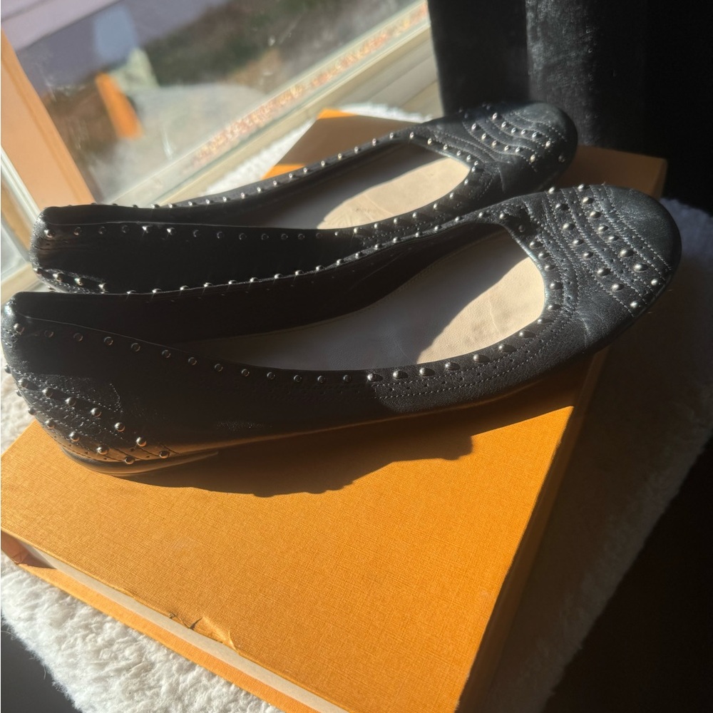 Prada Black Studded Women's Flats